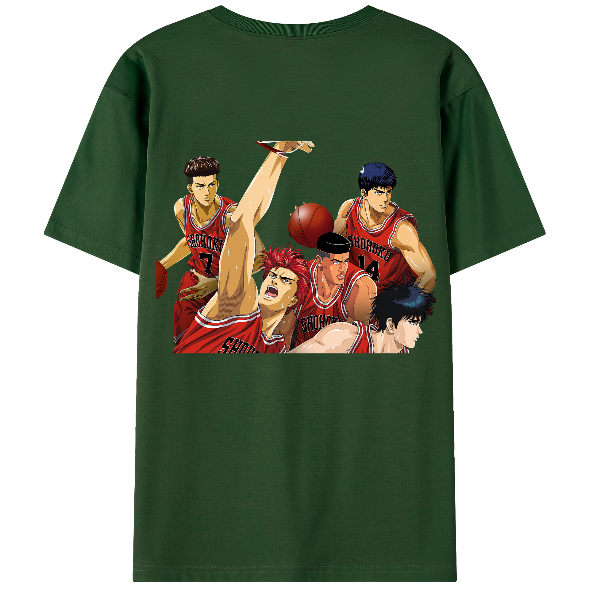 SLAM DUNK／スラムダンク 綿100％半袖Tシャツ（背面プリント）